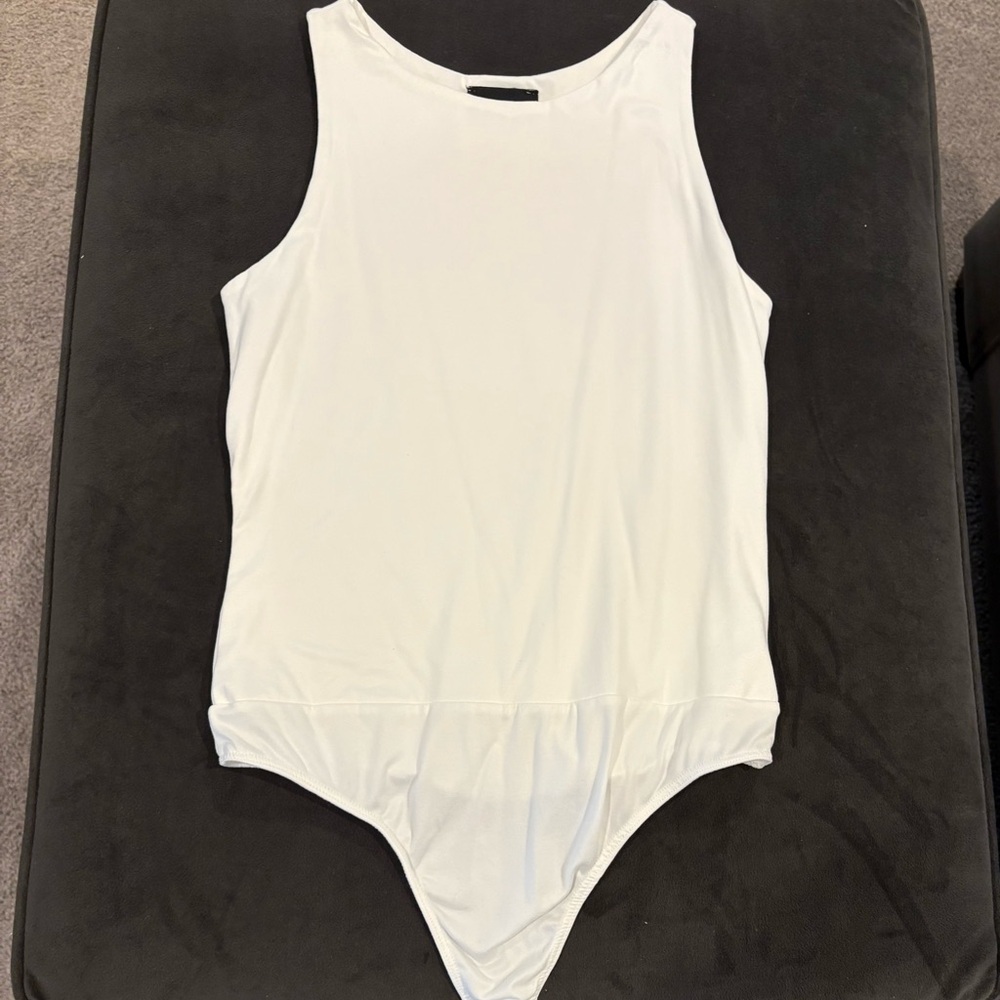 White Sleeveless Bodysuit